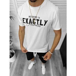 Compleu de vara tricou cu imprimeu pe spate + pantaloni alb TS953 D6-1.2 imagine