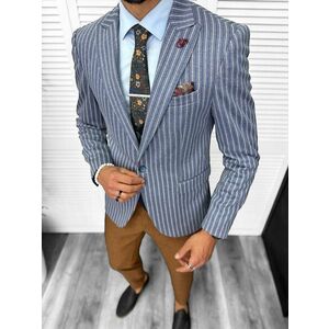 Sacou barbati slim fit cu dungi 3131 37-4 imagine