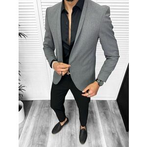 Sacou barbati slim fit gri CK023 43-4 imagine
