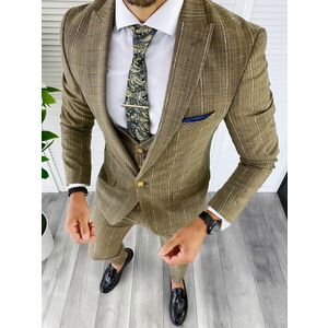 Sacou barbati slim fit maro 5362 N8-2.1 imagine