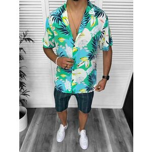 Compleu de vara camasa imprimeu + pantaloni 13230 imagine