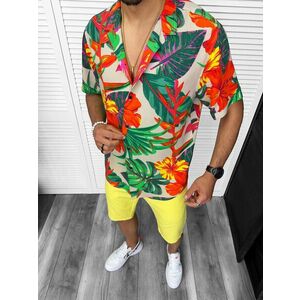 Compleu de vara camasa imprimeu + pantaloni 13217 imagine