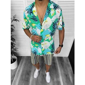 Compleu de vara camasa imprimeu + pantaloni 13231 imagine