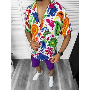Compleu de vara camasa imprimeu + pantaloni 13222 imagine