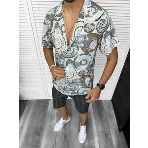 Compleu de vara camasa imprimeu + pantaloni 13227 imagine