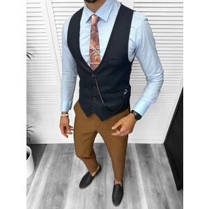 Compleu barbati Vesta + Pantaloni Lant si cravata cadou 13209 imagine
