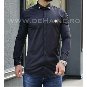 Camasa barbati eleganta neagra slim fit B3326 O4-2.1 imagine