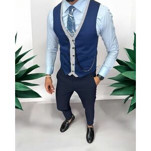 Vesta barbati eleganta slim fit bleumarin 13267 imagine