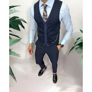 Vesta barbati eleganta slim fit bleumarin 13268 imagine