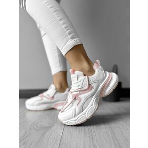 Adidasi dama casual cu talpa inalta roz CL2405 imagine