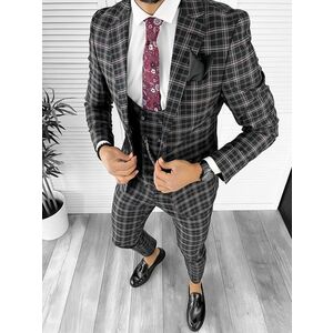 Sacou barbati slim fit NEGRU B7916 O3-3.1 imagine