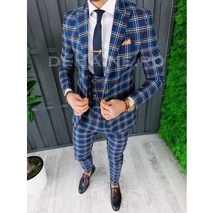 Costum barbati slim fit (SACOU+ VESTA) 7805 N7-4.1 imagine