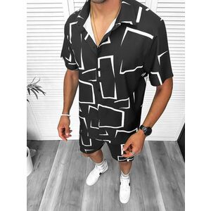 Compleu de vara camasa imprimeu + pantaloni 13273 D4-2.3 imagine