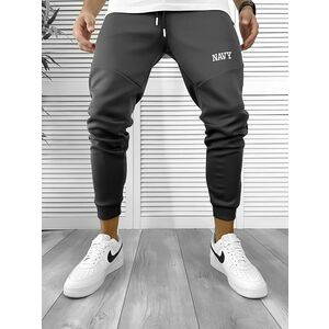 Pantaloni de trening gri inchis silon conici 12376 D3-4.1 imagine