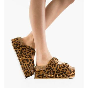 Papuci dama Halima Animal Print imagine