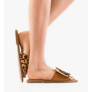 Papuci dama Wang Animal Print imagine