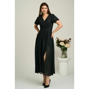 Rochie lunga neagra din voal in clos cu glitter- Moze imagine