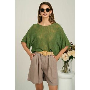 Bluza kaki lejera din tricot subtire imagine