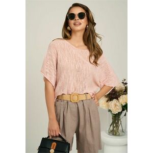 Bluza roz lejera din tricot subtire imagine