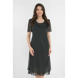 Rochie eleganta din voal negru cu buline albe imagine