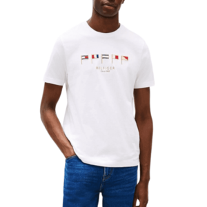 Tricou Tommy Hilfiger HILFIGER MULTI FLAGS TEE imagine