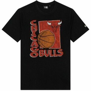 New Era CHICAGO BULLS NBA WORDMARK Tricou pentru bărbați, negru, mărime imagine