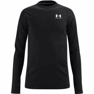 Under Armour COLDGEAR Tricou cu mânecă lungă pentru băieți, negru, mărime XS imagine