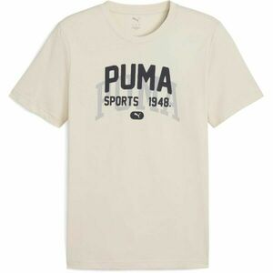 Puma GRAPHIC VARSITY TEE Tricou pentru bărbați, bej, mărime imagine