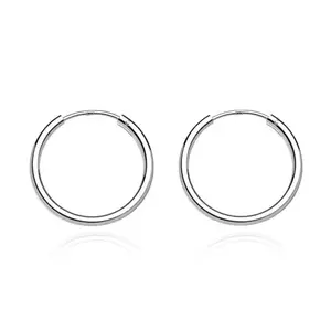 Cercei argint 925 - inele lucioase, groase, 12 mm imagine
