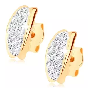 Cercei din aur de 9K cu cristale Swarovski imagine