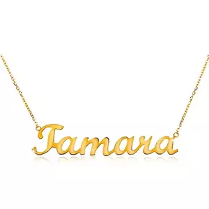 Colier ajustabil din aur 585, cu numele Tamara, lanț lucios, subțire imagine