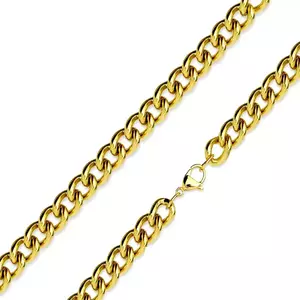 Lanț din oțel 316L – zale rotunde răsucite de culoare aurie, 6 mm - Lungime: 485 mm imagine