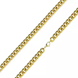 Lanț din oțel 316L – zale rotunde răsucite de culoare aurie, 4 mm - Lungime: 485 mm imagine