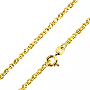 Lanț din aur galben de 18K - zale alungite, conectate vertical, 500 mm imagine