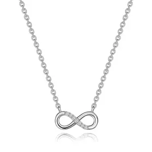 Colier din argint 925 - simbolul infinitului, linie de zirconii transparente imagine