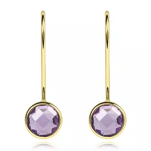 Cercei din aur de 14K cu ametist violet natural imagine