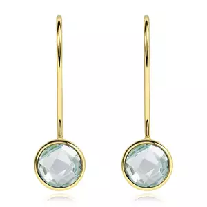 Cercei din aur de 14K cu topaz albastru natural imagine
