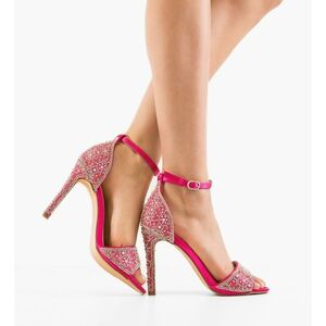 Sandale cu toc Zeda Fuchsia imagine