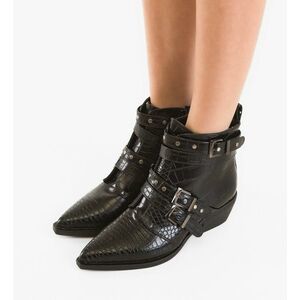 Botine dama Uzoma Negre imagine