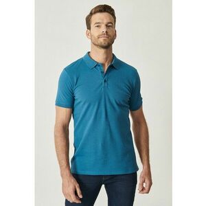 Tricou polo slim fit de bumbac imagine