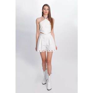 Top halter cu panglici imagine