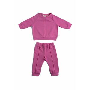 Set de bluza cu decolteu la baza gatului si pantaloni de trening imagine