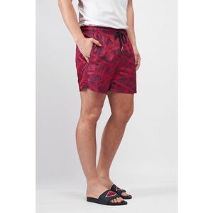 Pantaloni scurti de baie cu buzunare si imprimeu imagine