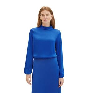 Bluza de satin cu decolteu drapat imagine