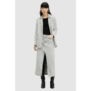 Fusta maxi din denim cu slit frontal Honor imagine