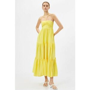 Rochie maxi evazata cu slit lateral imagine