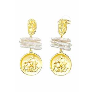 Cercei drop placati cu aur de 14K imagine