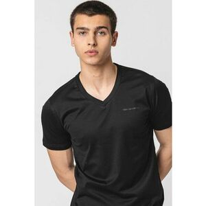 Tricou din bumbac cu decolteu in V imagine