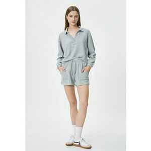Pantaloni scurti cu snur in talie imagine