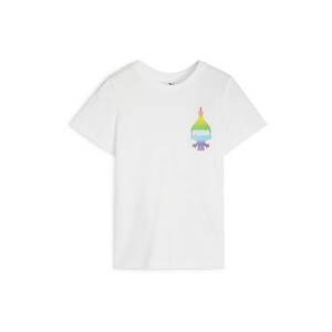 Tricou cu decolteu la baza gatului si imprimeu cu desene imagine
